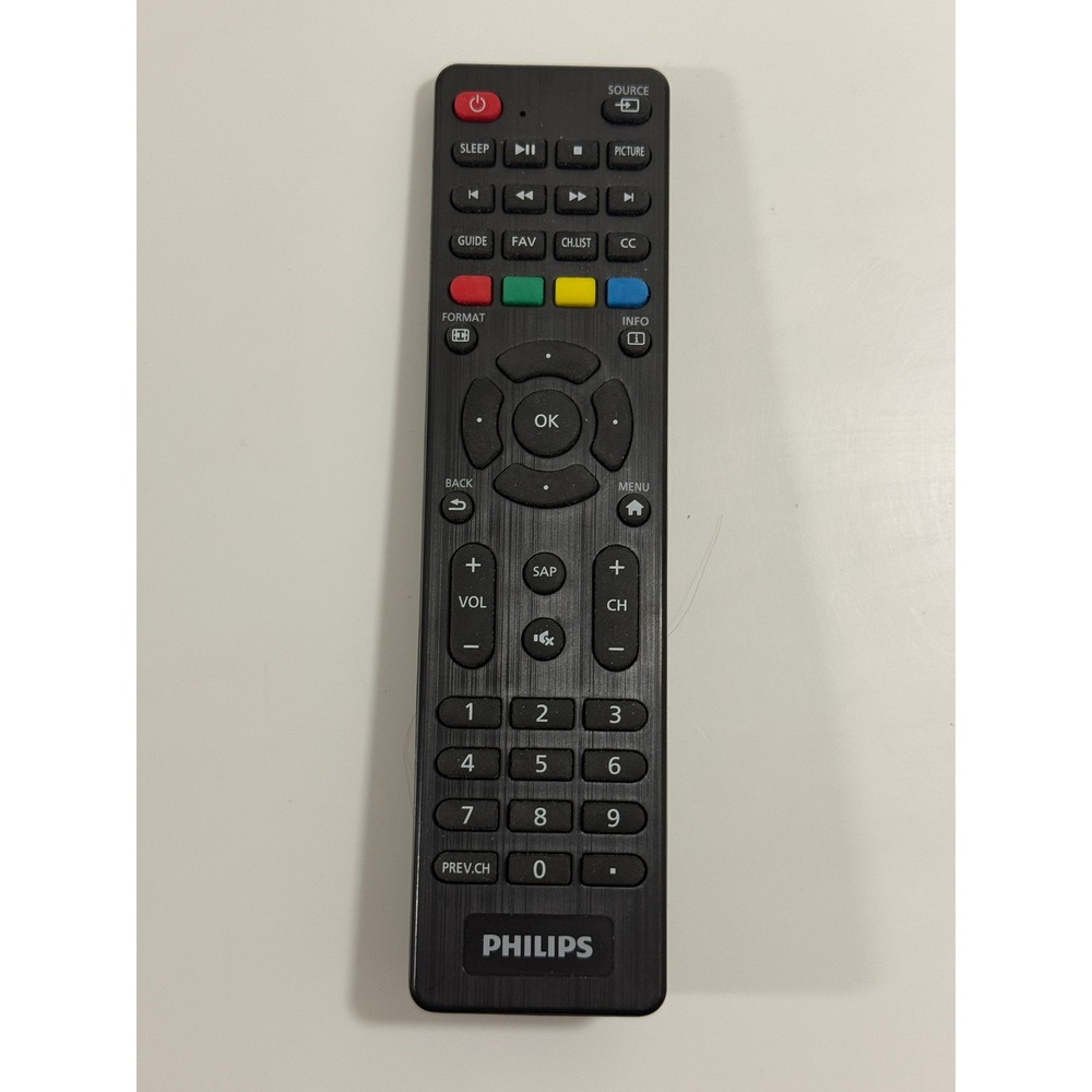 Philips TV Remote Control Universal Black Brushed Finish Replacement Accessory